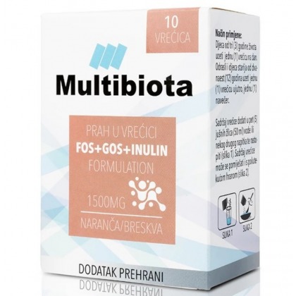 Multibiota prah naranča/breskva 10 vrećica