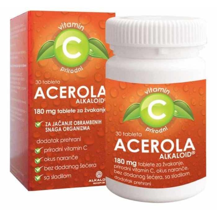 ACEROLA ALKALOID 180 mg tablete za žvakanje dodatak prehrani