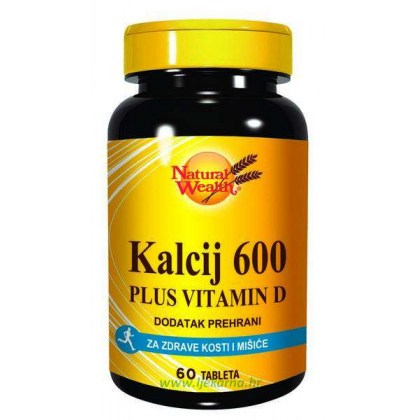 Natural Wealth Kalcij 600mg + D 400 i.j.