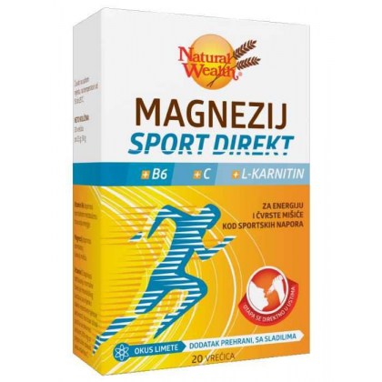 Magnesium Sport Direct with L-Carnitine and Vitamins B6 and C
