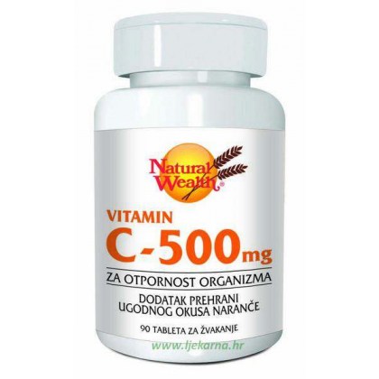 Natural Wealth C-500mg za žvakanje 90 tableta