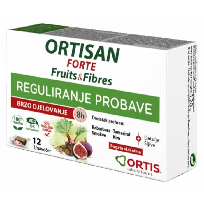 Ortisan Forte voćne kocke za regulaciju probave