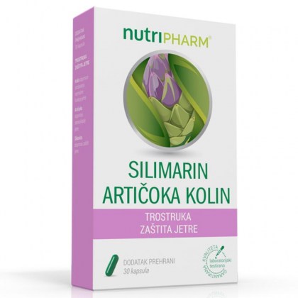Nutripharm Silimarin artičoka kolin za zdravlje jetre