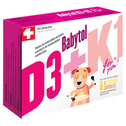 Babytol D3 + K1, 30 kapsula