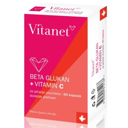 Vitanet Beta Glucan + Vitamin C 60 Capsules