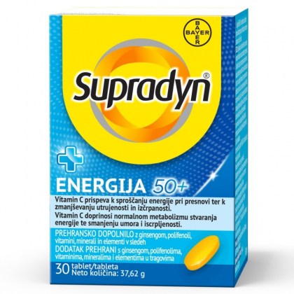 Supradyn Energija 50+ 30 filmom obloženih tableta
