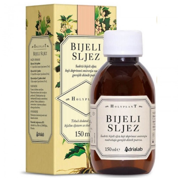 Holyplant Bijeli sljez bez šećera za suhi kašalj 150ml
