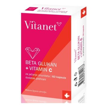 Vitanet Beta glukan + Vitamin C 60 kapsula