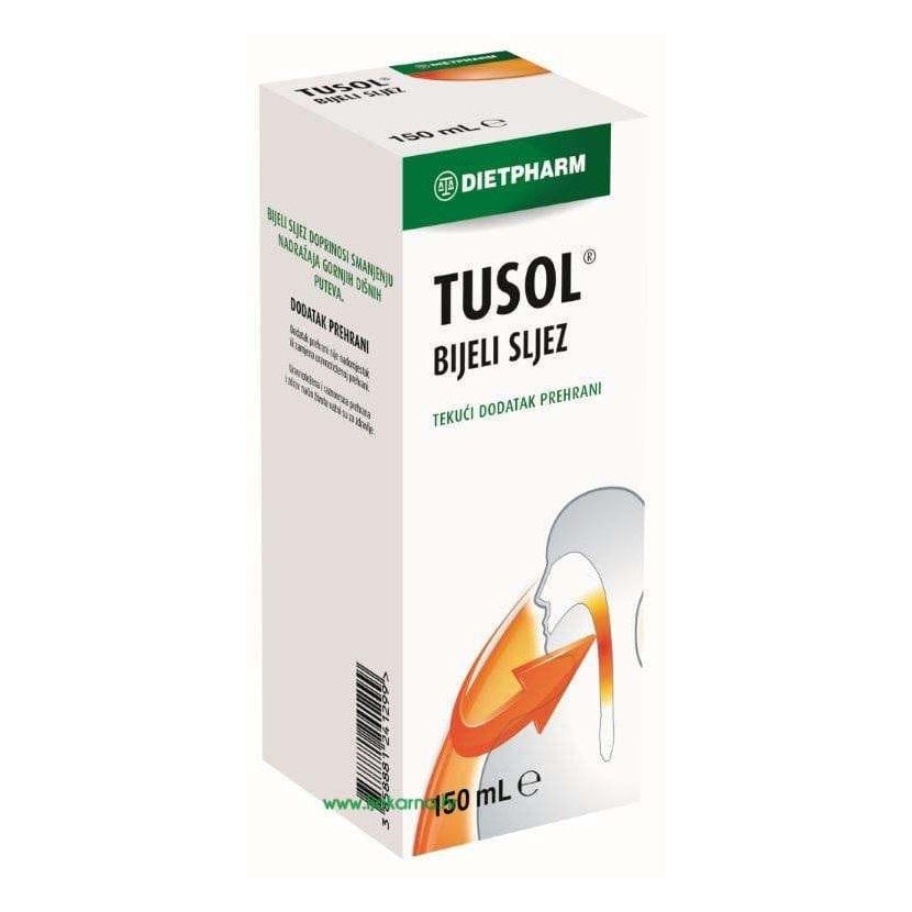 Dietpharm Tusol bijeli sljez sirup, 150ml Dietpharm Tusol bijeli sljez sirup, 150ml