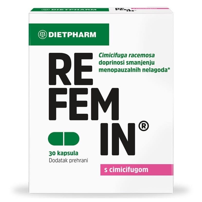 Dietpharm Refemin pomaže kod klimakterijskih tegoba 30 kapsula Dietpharm Refemin pomaže kod klimakterijskih tegoba 30 kapsula