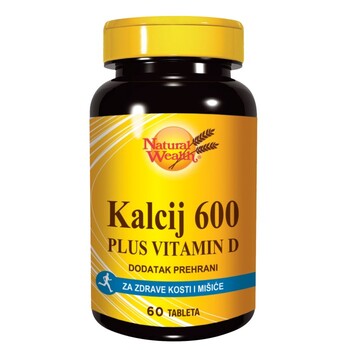Natural Wealth Kalcij 600mg + D 125 i.j. 60 tableta