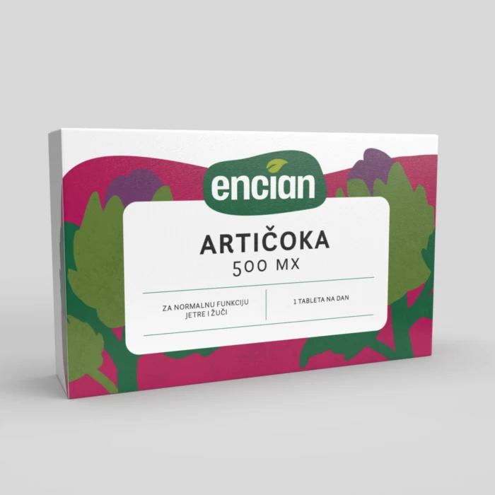 Encian Artičoka 500 MX za normalnu funkciju jetre i žuči 30 tableta Encian Artičoka 500 MX za normalnu funkciju jetre i žuči 30 tableta