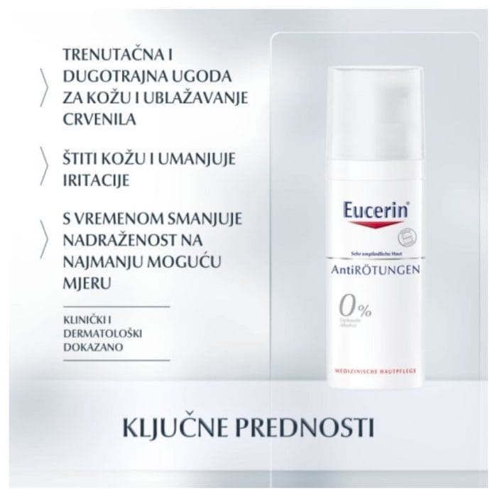 Eucerin AntiREDNESS noćna krema protiv crvenila kože lica