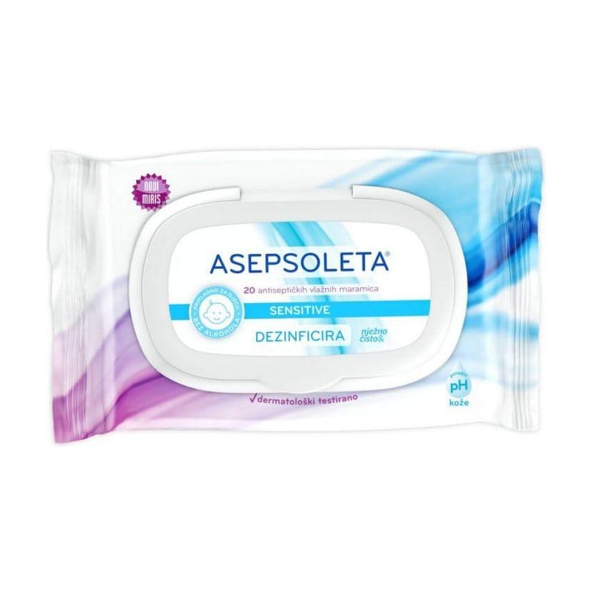 Asepsoleta Sensitive maramice, 20 kom. Asepsoleta Sensitive maramice, 20 kom.
