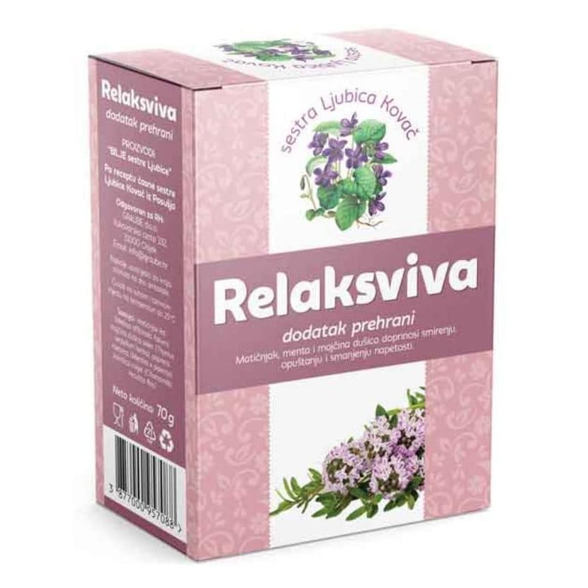 Relaksviva čaj doprinosi smirenju, opuštanju i smanjenju napetosti Relaksviva čaj doprinosi smirenju, opuštanju i smanjenju napetosti