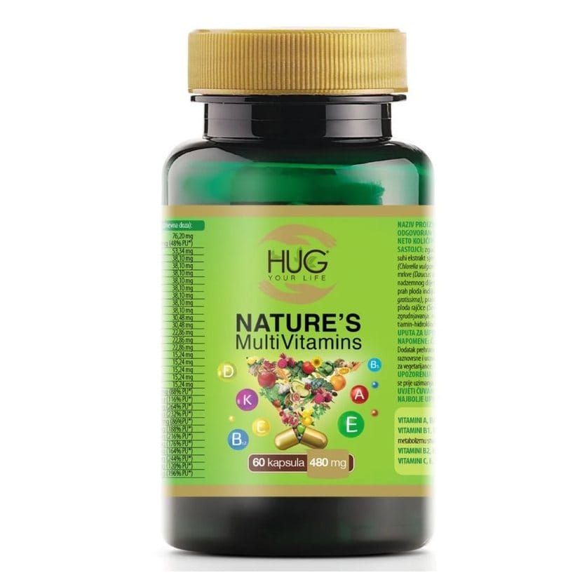 HUG NATURE’S MultiVitamins za jačanje imuniteta 60 kapsula HUG NATURE’S MultiVitamins za jačanje imuniteta 60 kapsula
