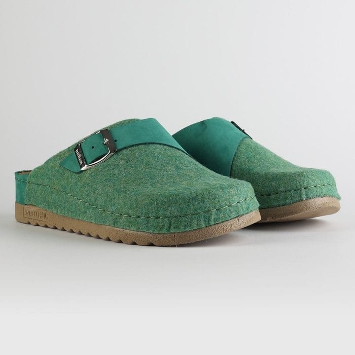Nallan anatomske natikače Lana WL031 Green Merino vuna