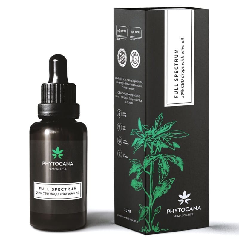 Phytocana Full spectrum 20% CBD kapi 10ml Phytocana Full spectrum 20% CBD kapi 10ml