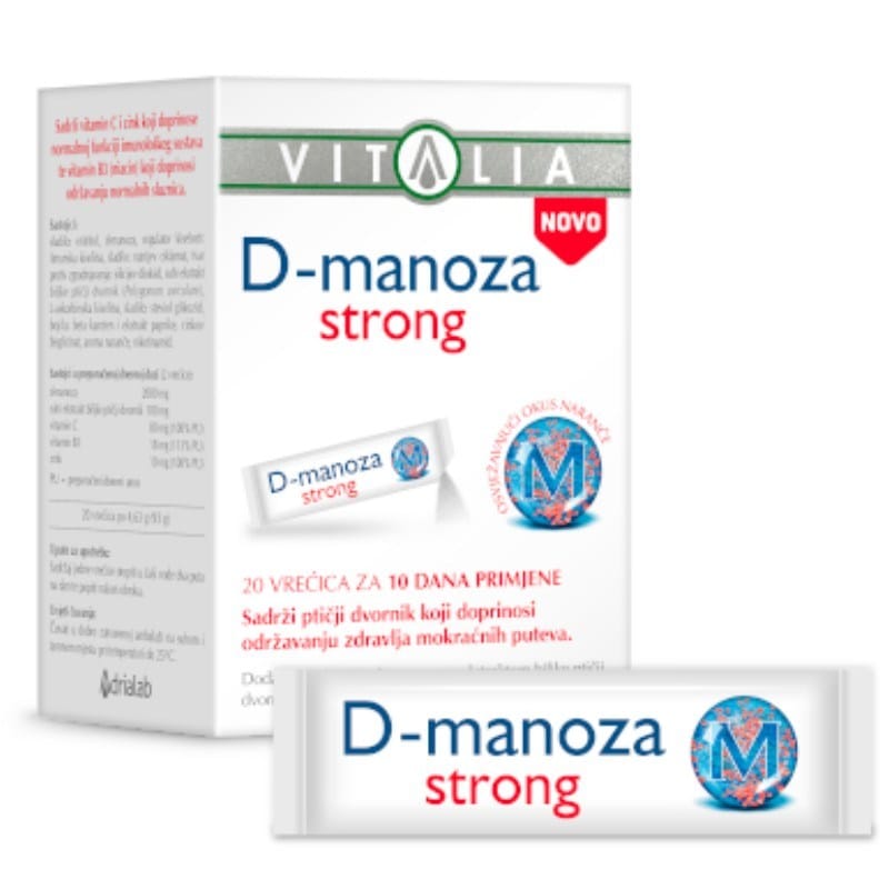 Vitalia D-manoza Strong za zdravlje mokraćnog sustava 20 vrećica Vitalia D-manoza Strong za zdravlje mokraćnog sustava 20 vrećica