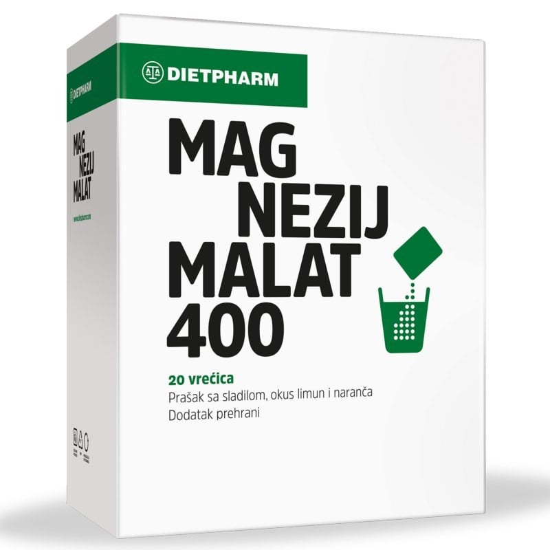Dietpharm Magnezij Malat 400 prašak 20 vrećica Dietpharm Magnezij Malat 400 prašak 20 vrećica