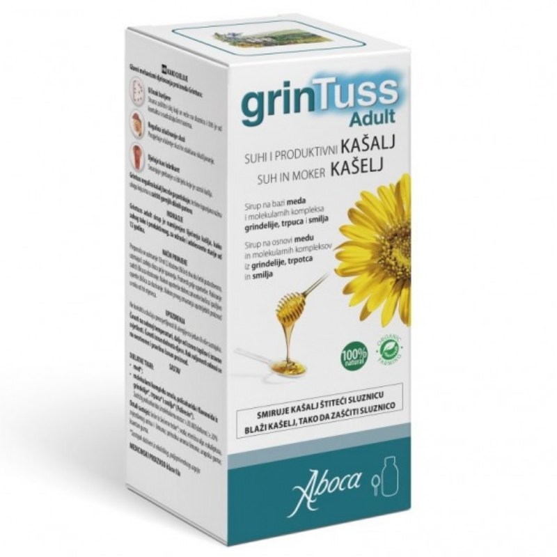 Aboca GrinTuss sirup protiv kašlja za odrasle Aboca GrinTuss sirup protiv kašlja za odrasle