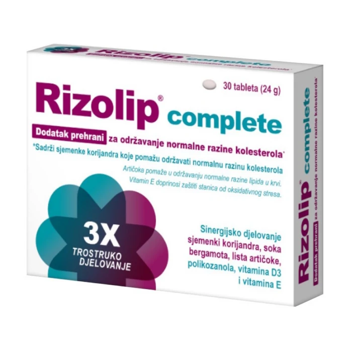 Aktival Rizolip Complete za održavanje normalne razine kolesterola 30 tableta Aktival Rizolip Complete za održavanje normalne razine kolesterola 30 tableta