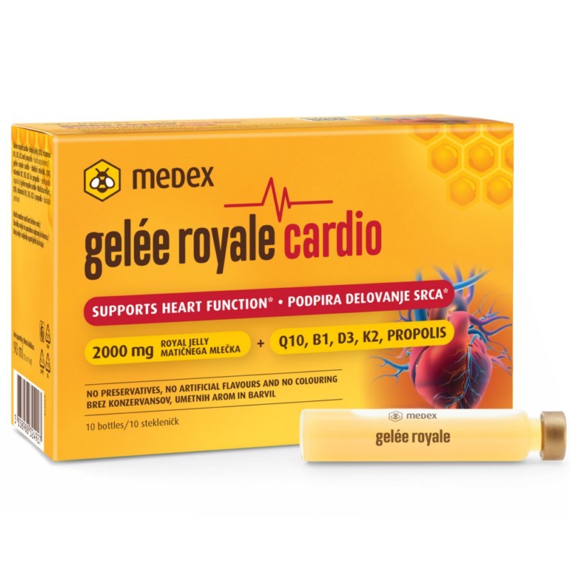 Medex Gelee Royale Cardio matična mliječ ampule 10x9ml Medex Gelee Royale Cardio matična mliječ ampule 10x9ml