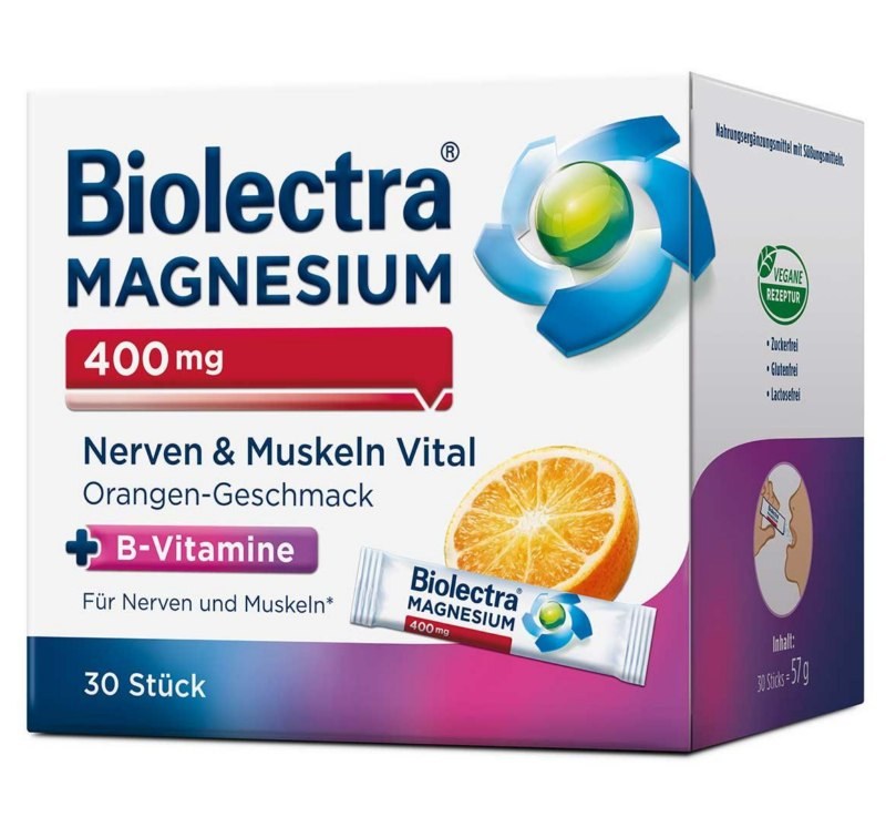Biolectra Magnezij 400 VITAL 30 vrećica Biolectra Magnezij 400 VITAL 30 vrećica