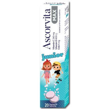 Ascorvita Max Junior od 7 godina 20 šumećih tableta
