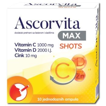 Ascorvita Max SHOTS za imunitet 10 ampula