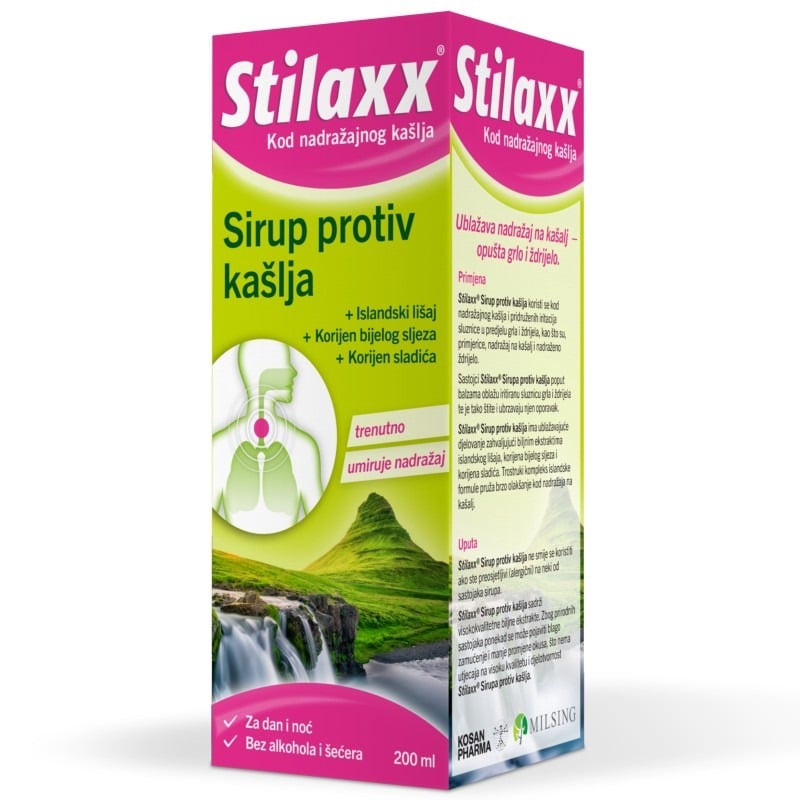 Stilaxx Sirup protiv kašlja za odrasle 200ml Stilaxx Sirup protiv kašlja za odrasle 200ml