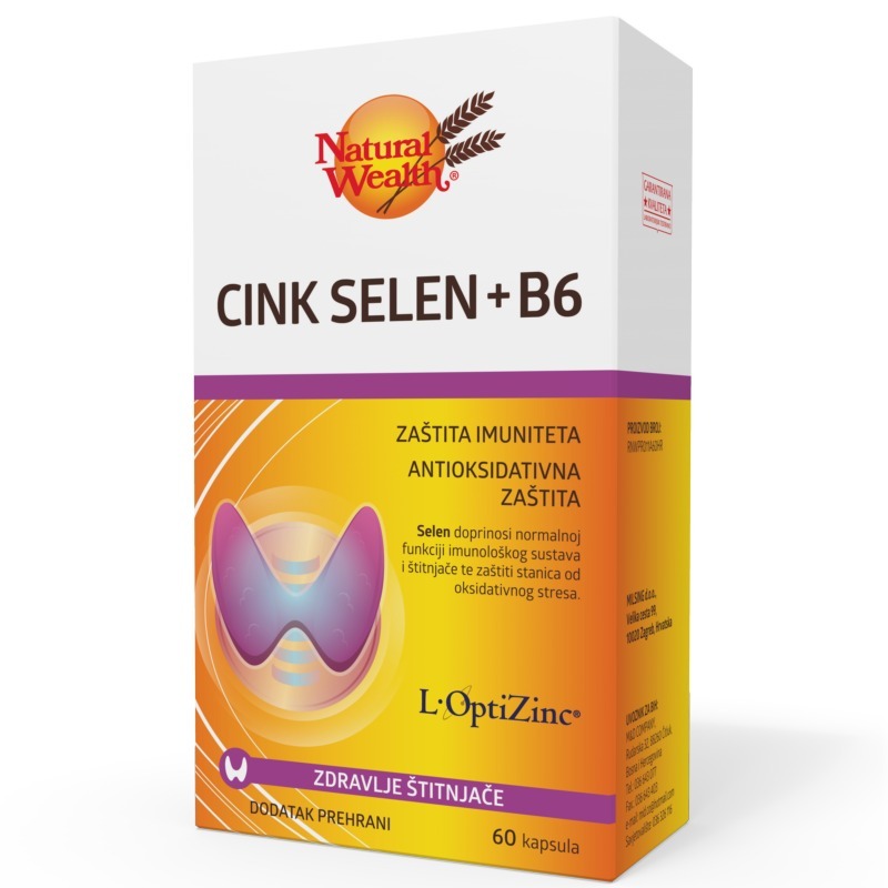 Natural Wealth Cink Selen + B6 60 kapsula Natural Wealth Cink Selen + B6 60 kapsula