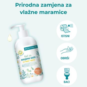 Biovitalis Gel za higijenu guze za bebe i djecu 250ml
