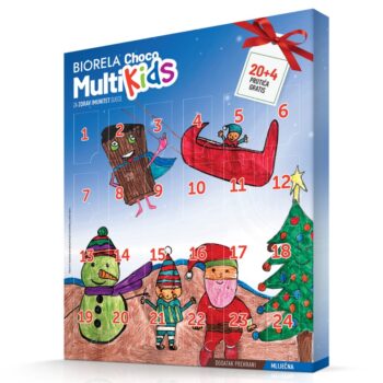 Biorela Choco Multi Kids Adventski kalendar 20+4 prutića gratis