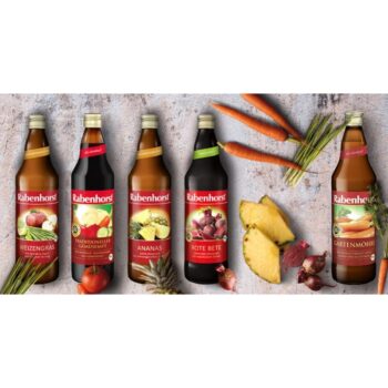 U paketu se nalaze sok od Rabenhorst 5-dnevna detox dijeta – prirodni sokovi za čišćenje organizma