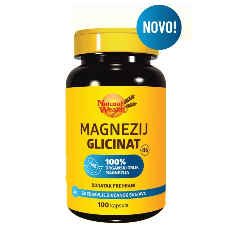 Natural Wealth Magnezij Glicinat + Vitamin B6 100 kapsula Natural Wealth Magnezij Glicinat + Vitamin B6 100 kapsula
