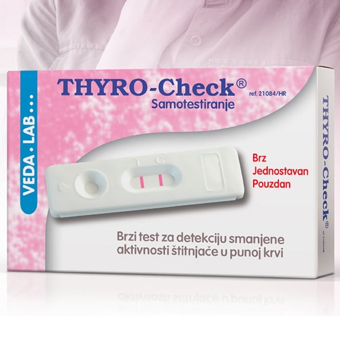 THYRO Check Brzi test za provjeru smanjene aktivnosti štitnjače (samotestiranje) THYRO Check Brzi test za provjeru smanjene aktivnosti štitnjače (samotestiranje)