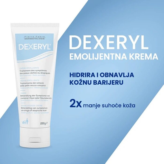 Dexeryl emolijentna krema za liječenje simptoma suhe ili atopične kože 250g - Slika 3