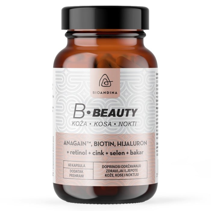 Bioandina B-Beauty za kožu, kosu i nokte 60 kapsula Bioandina B-Beauty za kožu, kosu i nokte 60 kapsula