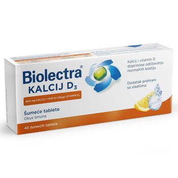 Biolectra Kalcij D3 40 šumećih tableta