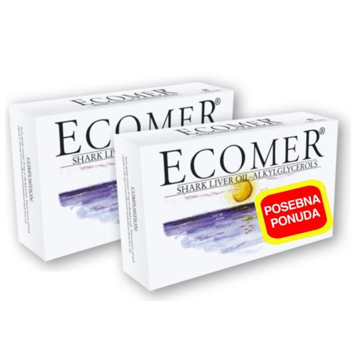 ECOMER kapsule ulja jetre morskog psa 1+1 Promo pakiranje ECOMER kapsule ulja jetre morskog psa 1+1 Promo pakiranje