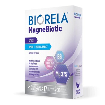 Biorela MagneBiotic Magnezij, B6 i probiotik za živčani sustav 30 kapsula