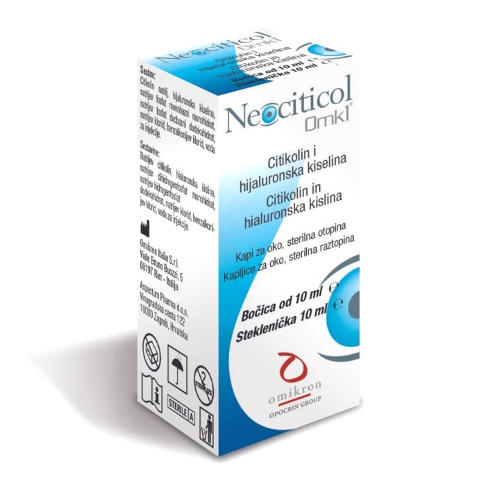 Neociticol OMK1 kapi za oči za bolesnike s glaukomom Neociticol OMK1 kapi za oči za bolesnike s glaukomom