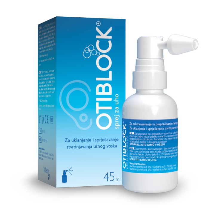 Otiblock sprej za uho protiv nakupljanja cerumena 45ml Otiblock sprej za uho protiv nakupljanja cerumena 45ml