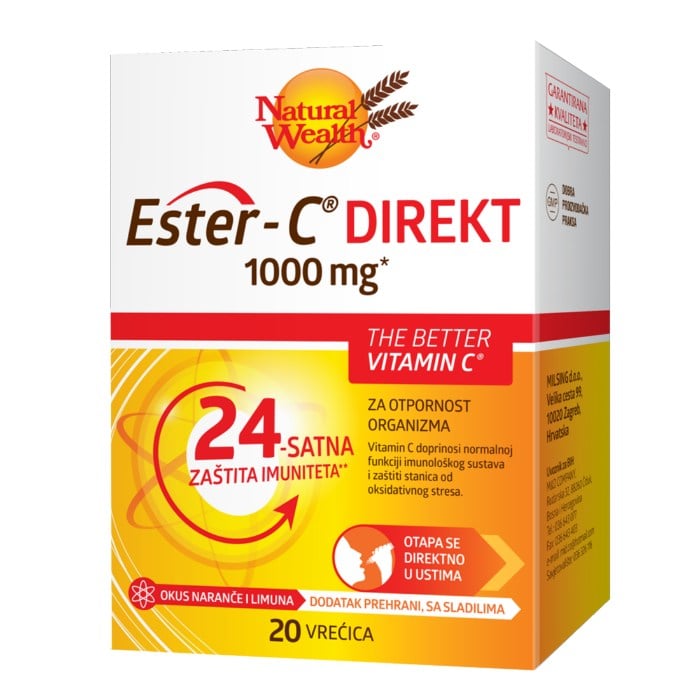 Natural Wealth Ester-C Direkt 20 vrećica Natural Wealth Ester-C Direkt 20 vrećica