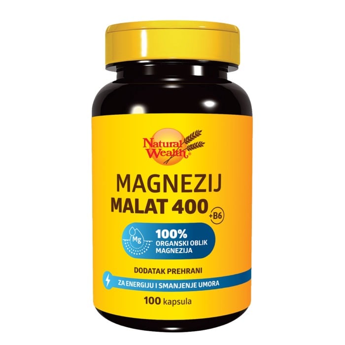 Natural Wealth Magnezij malat 400 + B6 100 kapsula Natural Wealth Magnezij malat 400 + B6 100 kapsula