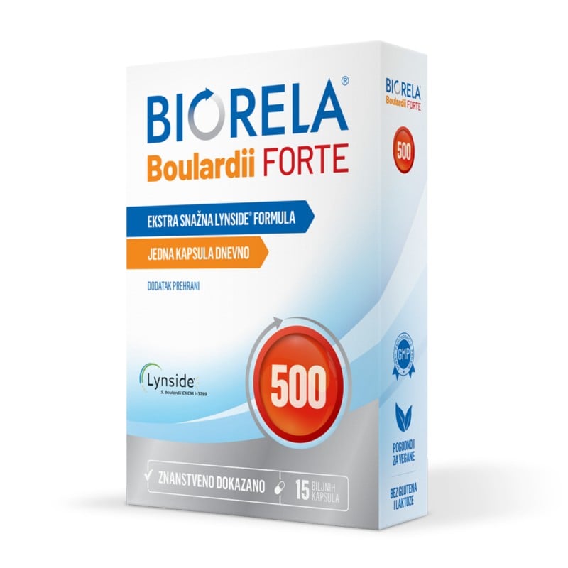 Biorela Boulardii Forte 500 snažan probiotik za obnovu crijevne mikroflore Biorela Boulardii Forte 500 snažan probiotik za obnovu crijevne mikroflore