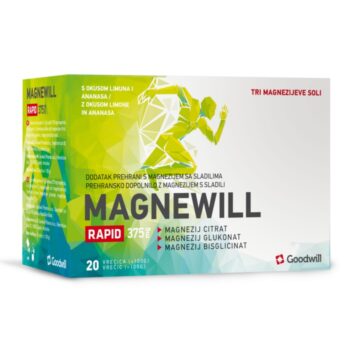 Magnewill Rapid prašak 375mg magnezija (citrat, glukonat i bisglicinat)