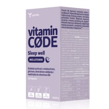 Yasenka Vitamin Code Sleep Well Melatonin 30 kapsula