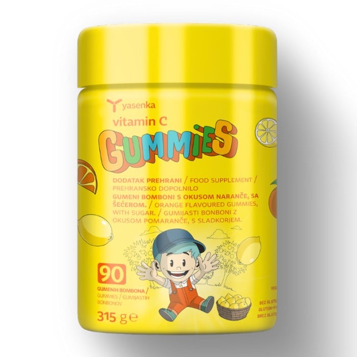 Yasenka Vitamin C Gummies za jačanje imuniteta djece 90 bombona Yasenka Vitamin C Gummies za jačanje imuniteta djece 90 bombona